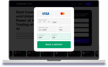 Trader AI deposit screen