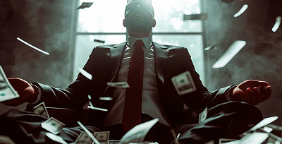 Trader AI money raining profits